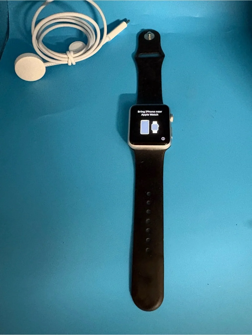 Apple Watch Series 1 with Black Sport Band and Extra Straps & charger